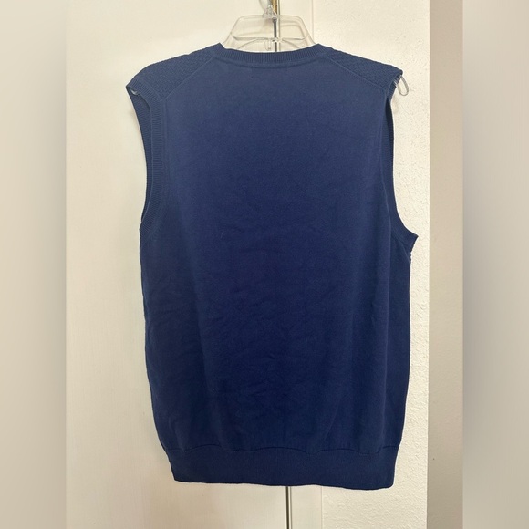 Alan flusser blue large vneck sweater vest 100% Cotton - Picture 2 of 7